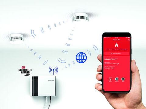 Funkvernetzte Rauchwarnmelder mit App